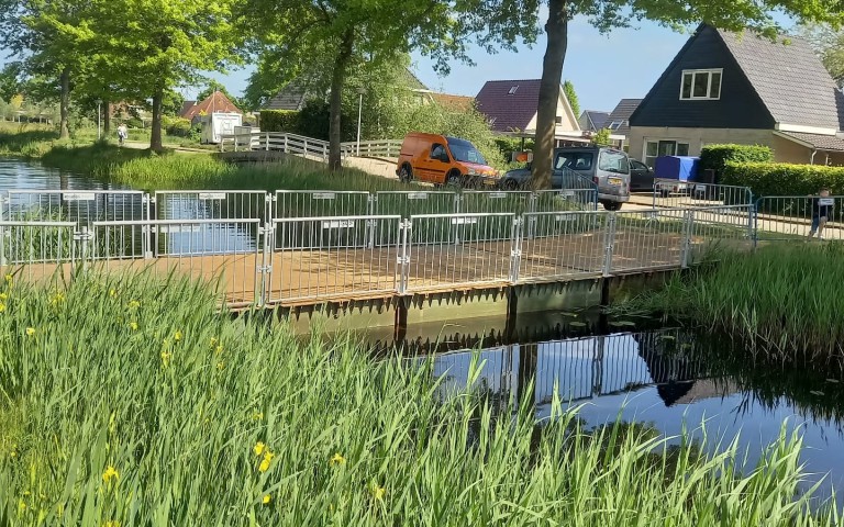 Hekwerk 2,1 mtr. t.b.v. ponton