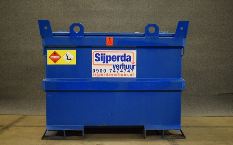 Mobiele diesel IBC 1150 ltr. z. aft. install