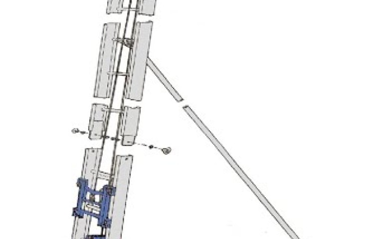 Laddersteun t.b.v. pannenlift